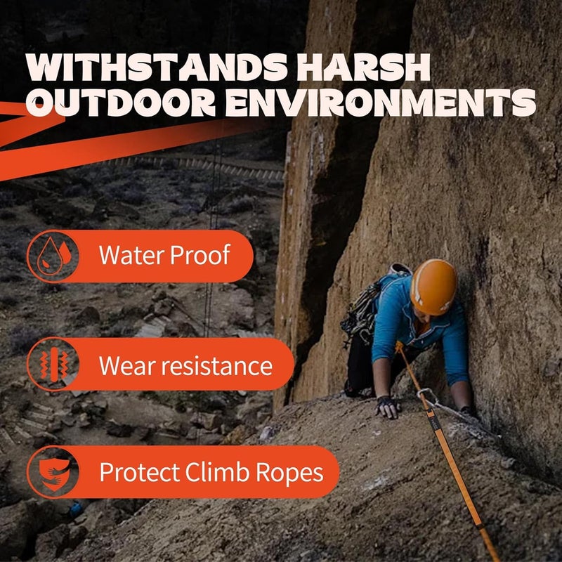 ProSSS Rope Protector Rock Climbing Arborist 26in PVC Polyester with Telescopic Fixation Straps and Rope Fixing Buckle - Image 3
